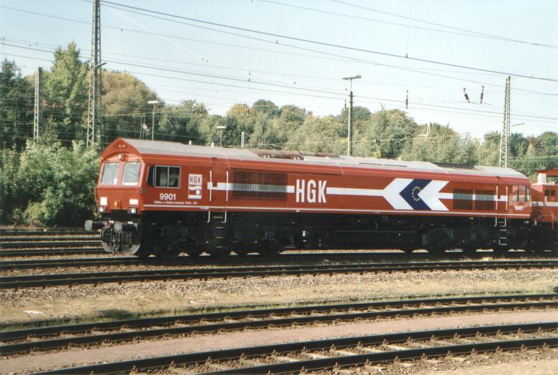 Class 66  HGK 9901 am 10-9-2000 in Aachen-west