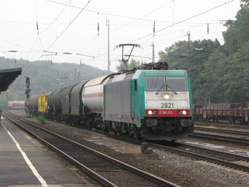 COBRA 2821 mit kurzem Gterzug am 8.08.09 in Kln West(bahnbilder-treffen-kln)