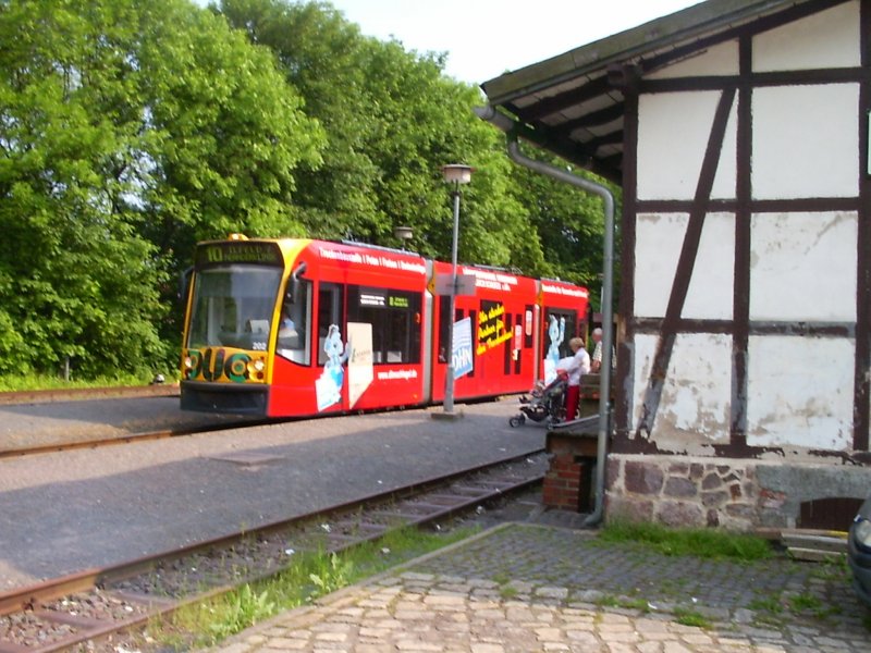 Combino mit Dieselantrieb im Bahnhof Ilfeld, Sommer 2005