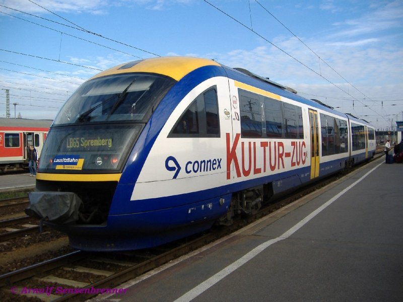 Connex-Lausitzbahn VT610  Kulturzug Grlitz-Zgorzelec 
Cottbus 
18.11.2006