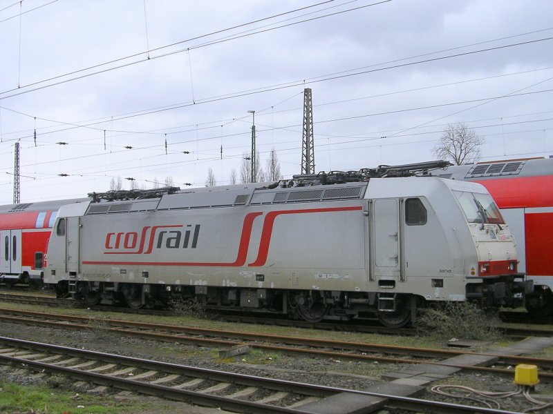 CrossRail 185 580-8 in Krefeld Hbf. abgestellt.(15.03.2009)