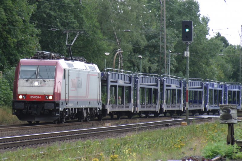 Crossrail 185 600-4 durchfhrt am 20.7.09 Ratingen-Lintorf