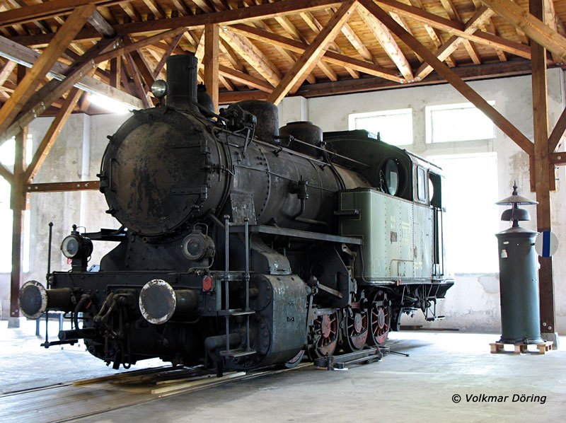 D-Kuppler  Bayerwald , J.A. Maffei, Baujahr 1927, Nr. 5683, Betriebsnummer 4 der Regentalbahn AG (RAG), letzter Einsatz: 6.11.1975  - Bayerisch Eisenstein, 09.06.2006
