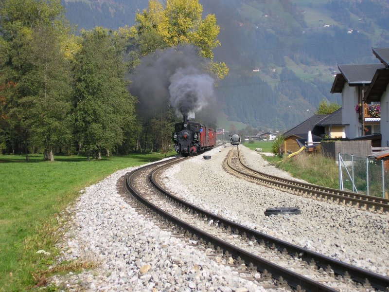 Dampf-Nostalgiezug bei Ramschau-Hippach.10.10.2007