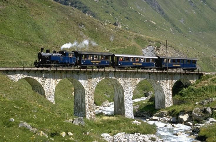Dampfbahn Furka Bergstrecke,Mit Volldampf hinauf zur Furka 