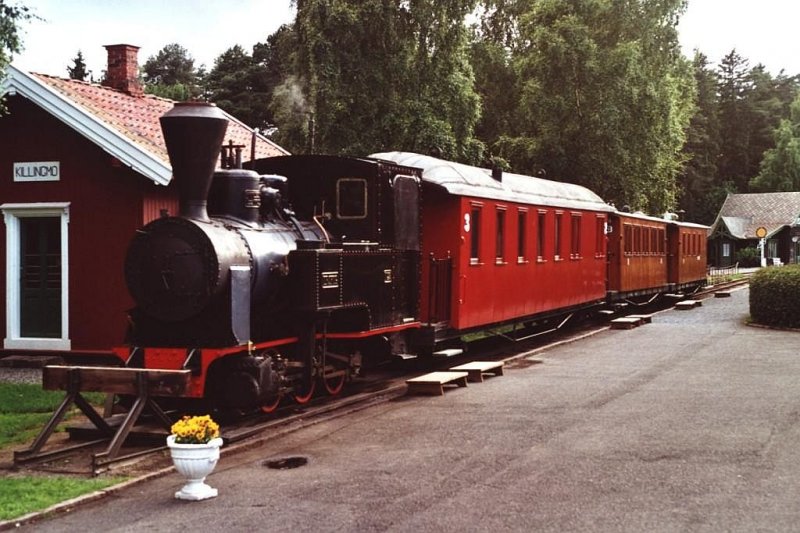 Dampflok 2 auf seine Endpunkt in der Hamar Norsk Jerbanemuseum in Hamar am 10-07-2000. Bild und scan: Date Jan de Vries.