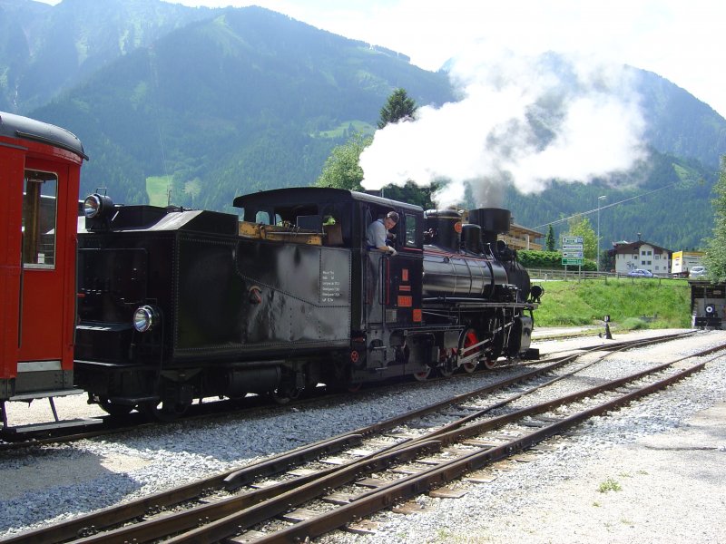 Dampflok 4 der ZB in Mayrhofen; 2005