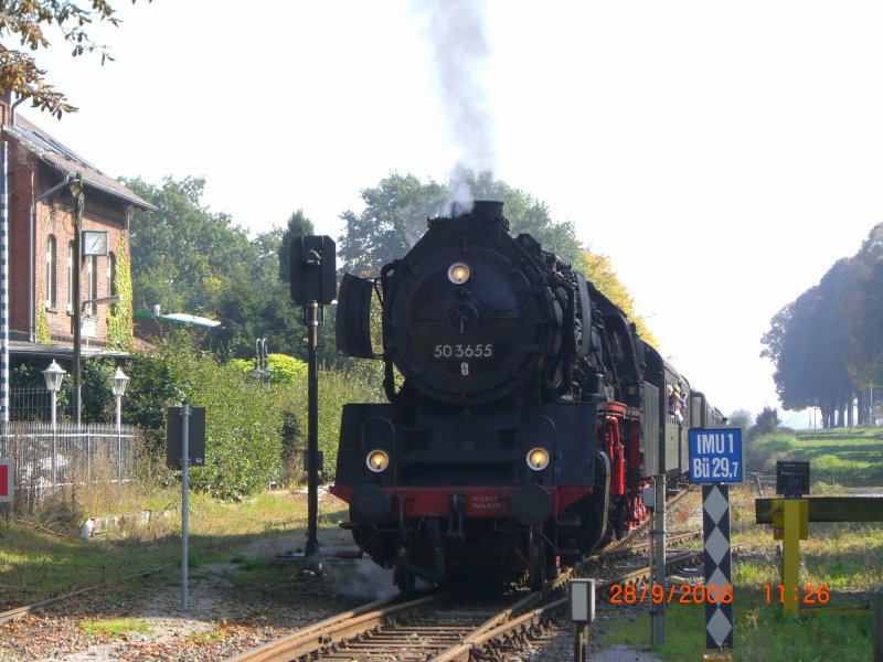 Dampflok 503655 im Bahnhof Bad Iburg