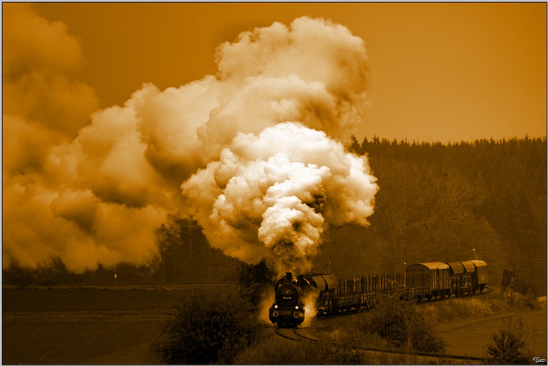 Dampflok 657.2770 f�hrt mit GmP 91156 (Fotozug) von Ried im Innkreis nach Attnang-Puchheim. 
Oberbrunn 21.10.2009 

