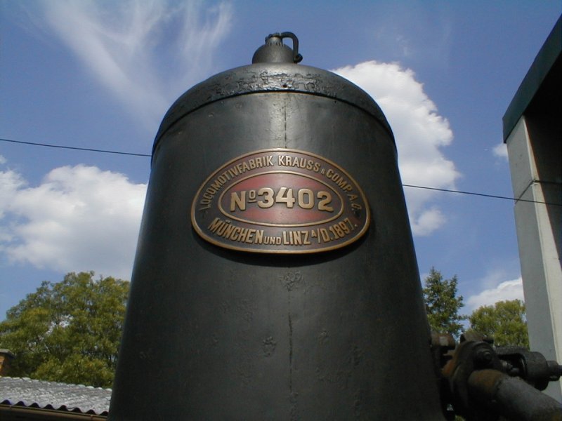 Dampflok 999.03 der Schneebergbahn Detail. Aufgenommen am 13.8.2000 