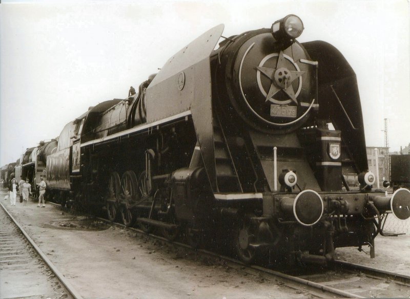 Dampflok der Baureihe 475 der CSDm Fahrzeugausstellung 1984 in Radebeul-Ost