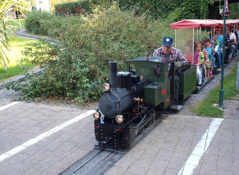 Dampflok der Juniorbahn im Blhenden Barock Ludwigsburg zusammen mit einer 218 714-4 und einer Bulli verrichtet sie ihren dienst dort. (27.09.2009)