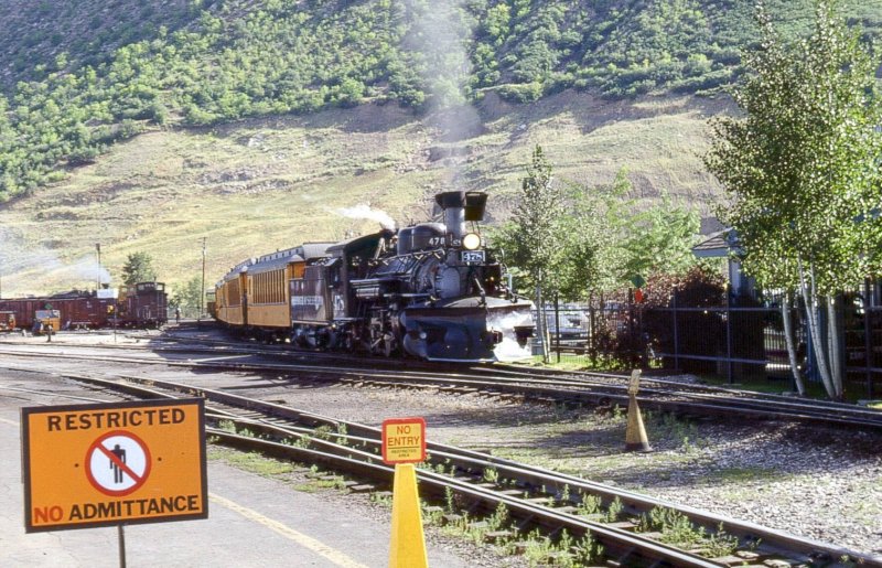 Dampflok der Museumsbahn Durango-Silverton in Colorado August 92