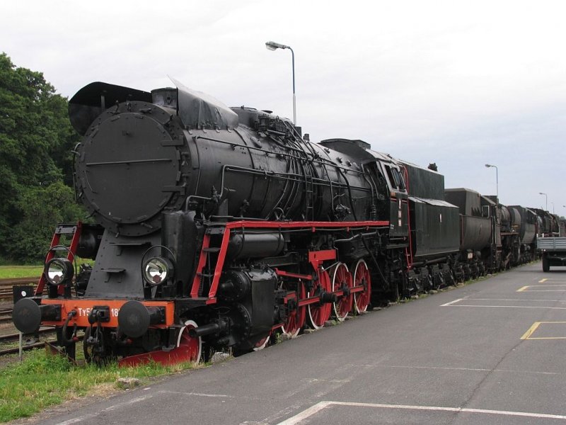 Dampflok Ty51 183 in Wolsztyn am 10-07-2007.