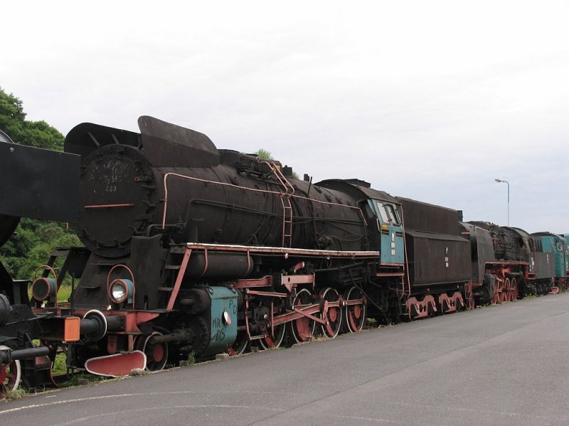 Dampflok Ty51 223 in Wolsztyn am 10-07-2007.