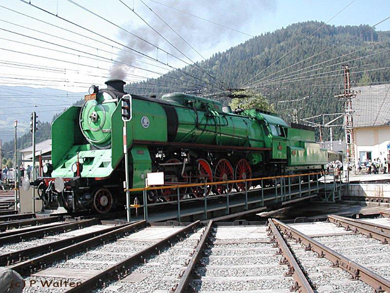 Dampflokfest Selzthal 2003,Besuch aus der Slowakei.
Die 486.007  Grner Anton  am 08.06.03