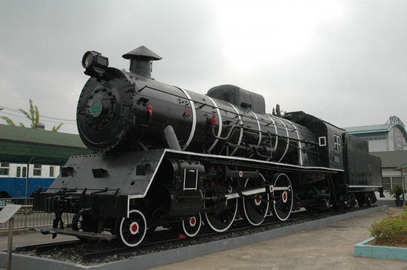 Dampflokomotive im Eisenbahnmuseum Seoul. Aufnahme am 5.6.2007