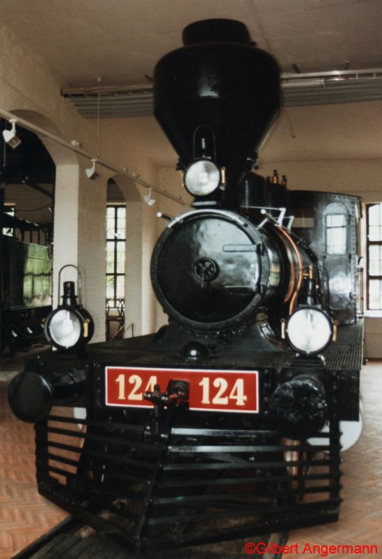 Dampflokomotive Sk1 124 am 16.07.2000 im Eisenbahnmuseum Hyvink.