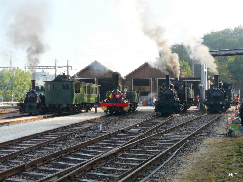 Dampfloktreff vor dem DSF Depot in Koblenz zum Jubilum 150 Jahre Waldshut–Turgi am 23.08.2009 