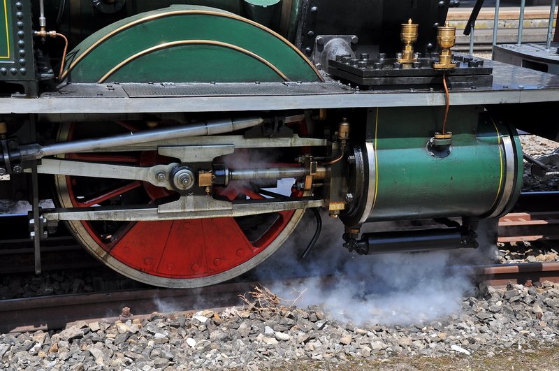 Dampfloktreffen Goldau 24.Mai 2009. Detailansicht der Ec 2/5 28  Genf . Ein wunderbarer Anblick, auch fr Nicht-Eisenbahn-Fans.