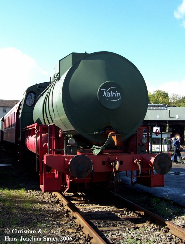 Dampfspeicherlok  KATRIN  im Eisenbahnmuseum Dieringhausen 2oo6.