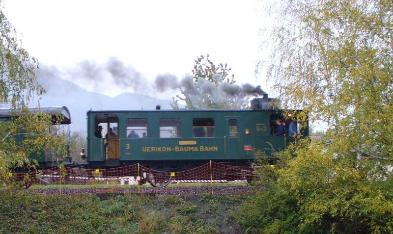 Dampftriebwagen CZm 1/2  31  Anlsslich des Dampflokfestes bei der RhB in Untervaz am 29.10.2006
