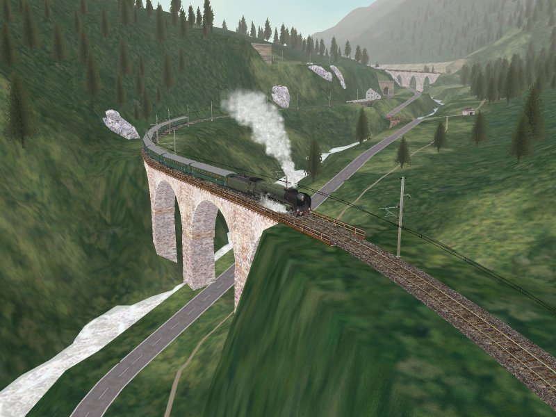 Dampfzug 242A1 in der Schweiz