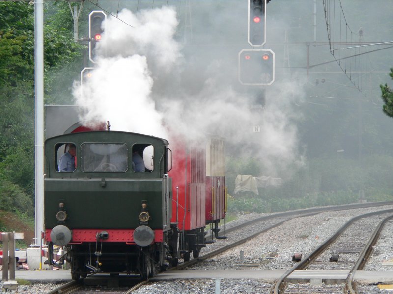 Dampfzug der RHB. August 2005