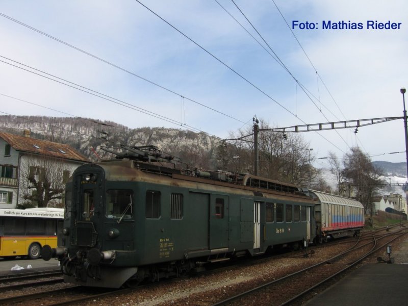 Dank den Ostern konnte der BDe 4/4 641 auch 4 Tage Ruhen und wartet nun den Einsatz fr die Gterzge Morgen ab. am 24.03.08 in Balsthal