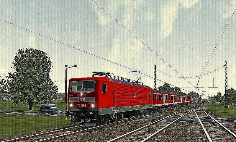 Das 2 von 4 variierten Bildern von der 143 nach Dresden Hbf von Meien Triebischtal.