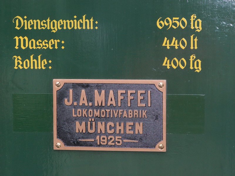 Das Bild zeigt die Fhrerhausbeschriftung der Lok  Emma  Eine ehem.Baulokomotive mit bewegter Vergangenheit.28.09.08