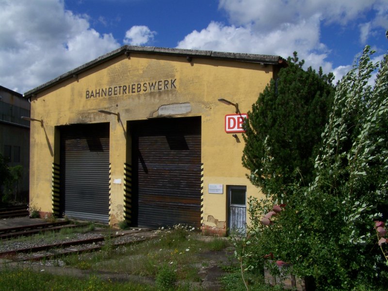 Das ehemalige Bahnbetriebswerk des Bahnhofes Aalen. Aufgenommen am 6.Juli 2007