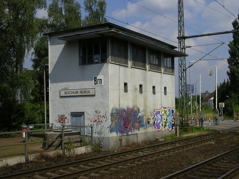 Das ehemalige Stellwerk brn, Bochum Riemke Nord.(05.07.2008)
