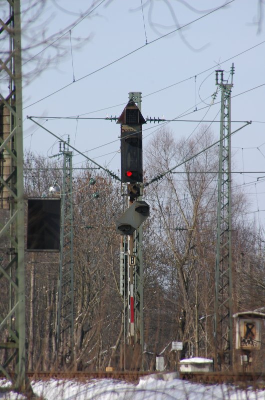 Das Einfahrtssignal von M�nchen-Lochhausen f�r die S-Bahn