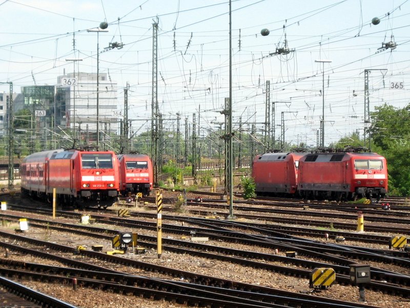 Das Gleisvorfeld des Stuttgarter HBF am 18. August 2008.