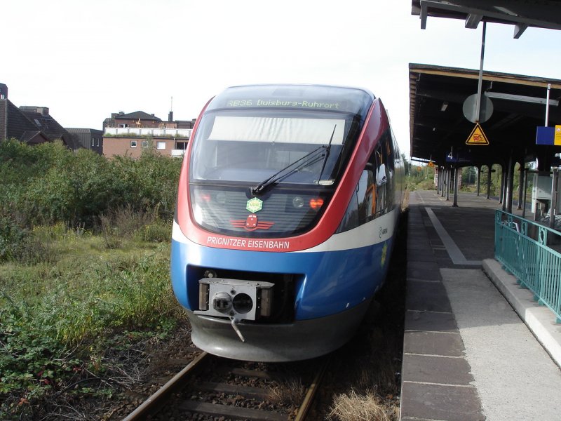 Das hier ist ein Talent der Prignitzer Eisenbahn auf der Fahrt nach Duisburg-Ruhrort.