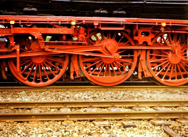 Das Triebwerk von 01 1061. In Rheine hatte man mit diesem lrenner angeblich keine Schwierigkeiten.