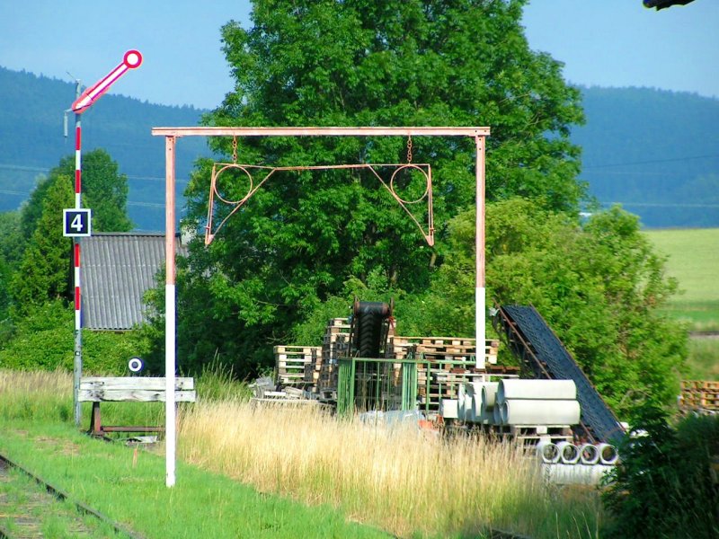 Das Verladegleis im Bhf. Eberschwang erinnert irgendwie an  Spiel mir das Lied vom Tod ; 080630