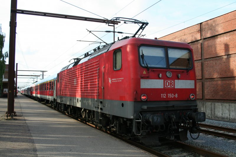 DB 112 150-8 am 24.6.2008 in Padborg.