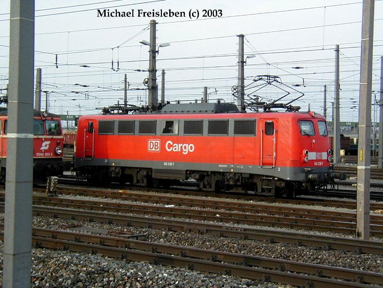 DB 140 238-7 am 01.Mrz 2003 im ZVBF Wien