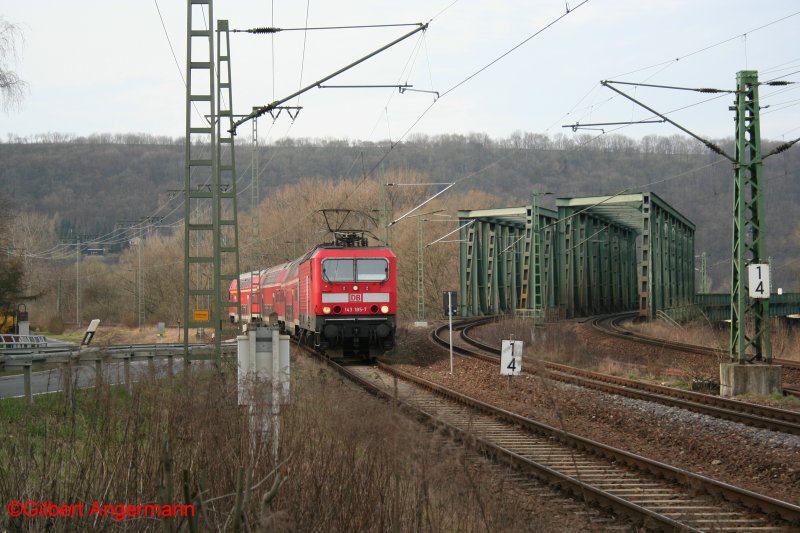 DB 143 185-7 am 15.03.2008 in Groheringen.