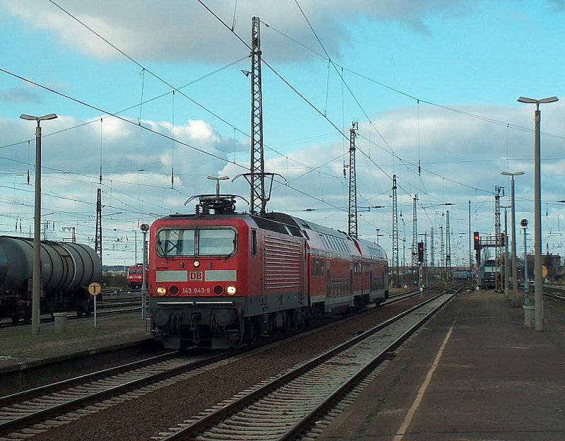 DB 143 943-9 mit einer RB von Eilenburg Ost nach Weienfels in Grokorbetha; 16.02.2008