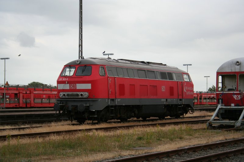 DB 215 913-5 am 26.6.2008 in Niebll.
