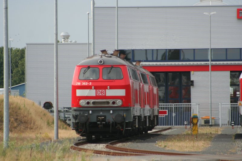DB 218 362-2 am 26.6.2008 in Niebll. 
