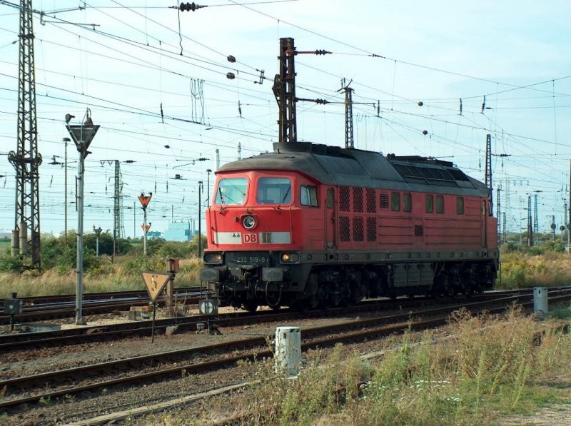 DB 232 519-9 in Grokorbetha Rbf; 02.09.2008
