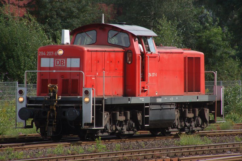 DB 294 207-6 (ex V90) in Recklinghausen Sd am 17.08.2007 bei Rangierarbeiten.