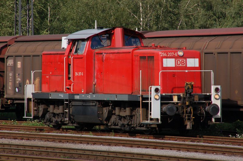 DB 294 207-6 (ex V90) in Recklinghausen Sd am 17.08.2007 bei Rangierarbeiten.