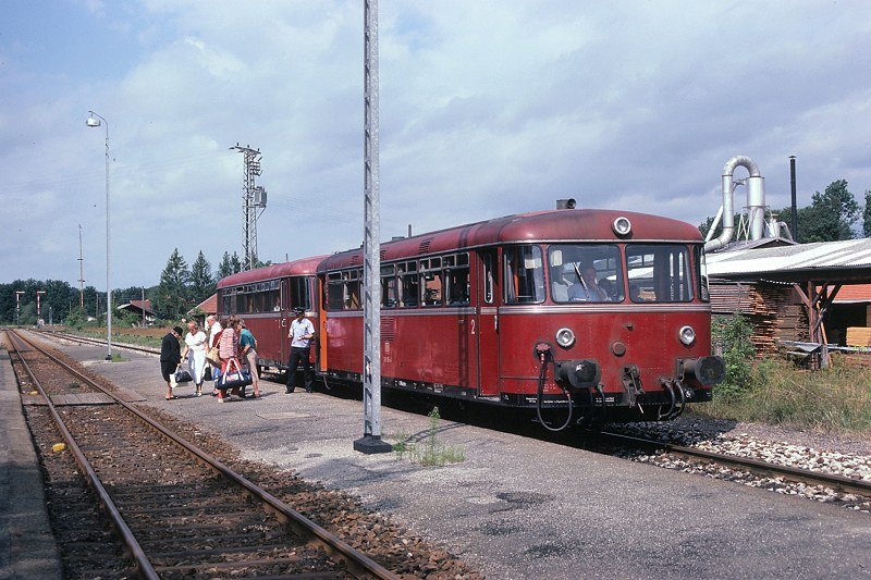 DB 798 765-4 mit 5366, Gars (Inn), 20.08.1985