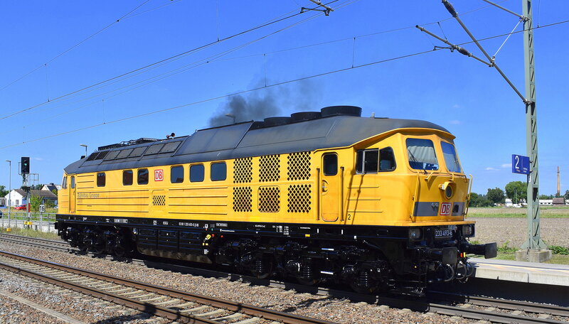 Locomotive BRAWA 41461 - DB Tiger Bahnbau Gruppe 233 493-6 - 3 Rails HO - Occasion