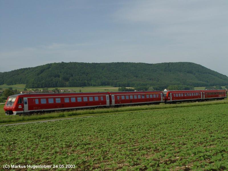DB BR 611 Doppeltraktion bei Beringen am 24.05.2003